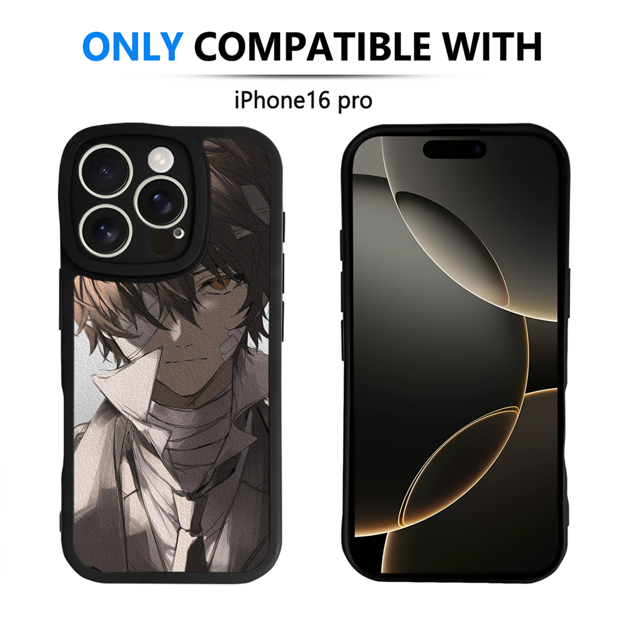 （画像用） 文豪ストレイドッグス Bungo Stray Dogs 【iPhone 16シリーズ対応】シリコンスマホケース（レザー調） 材質：シリコン